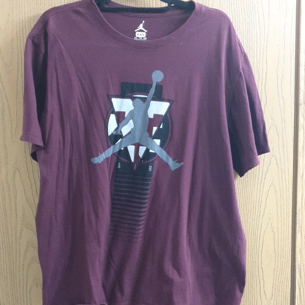 Jordan Men's Burgundy Short Sleeve Graphic Tee